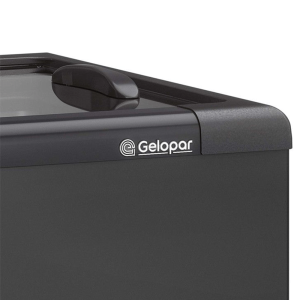 Encontraproduto.com.br - Conservador Horizontal GHD-130 LB PR Gelopar- All Black 130L Ar Forçado Iluminação LED -16° a -20°C