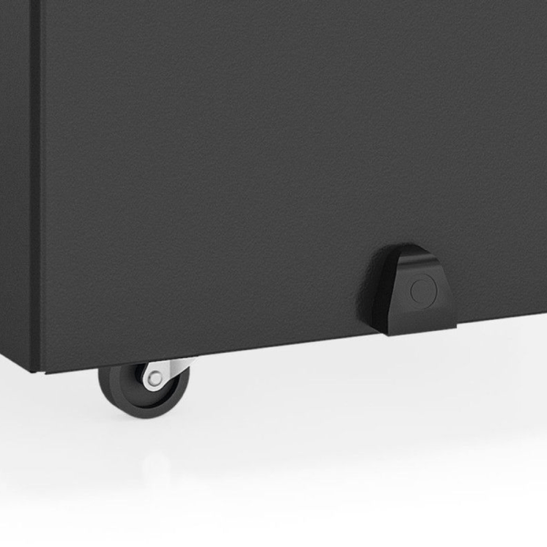 Encontraproduto.com.br - Conservador Horizontal GHD-130 LB PR Gelopar- All Black 130L Ar Forçado Iluminação LED -16° a -20°C