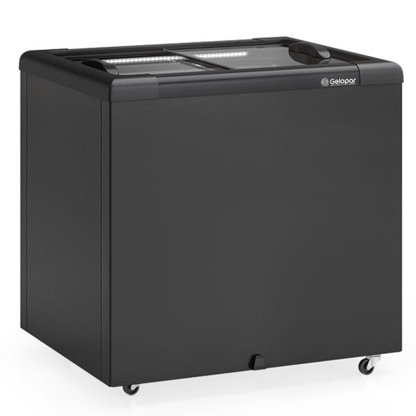 Conservador Horizontal All Black GHD-200 LB PR Gelopar-  210L C/ Led Perimetral