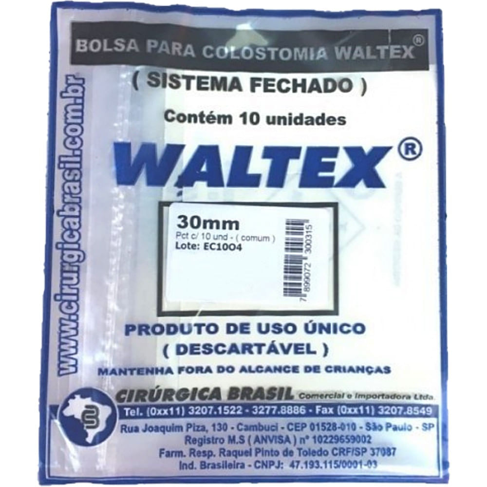 Encontraproduto.com.br - Bolsa De Colostomia Waltex - 30 Mm