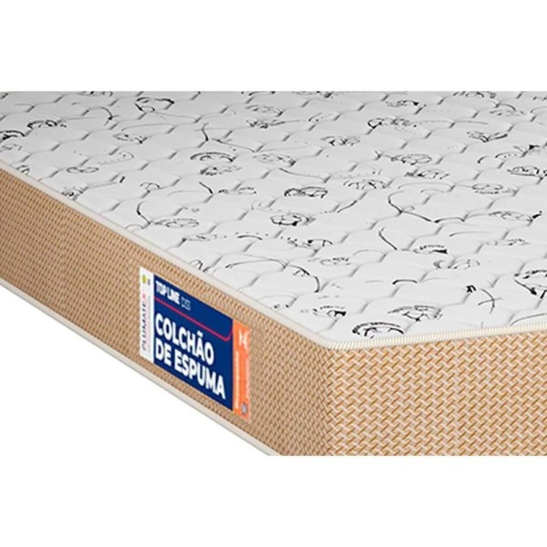 Encontraproduto.com.br - Colchão Solteiro Espuma D28 Top Line (88x188x14) Plumatex