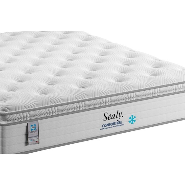 Encontraproduto.com.br - Colchão King Molas Ensacadas Masterpocket Confortgel Pillow Top (193x203x32) - Plumatex