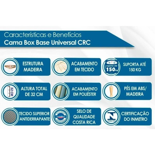 Encontraproduto.com.br - Conjunto Box Solteiro: Colchão Molas Plumatex Ensacadas Masterpocket Smart Classic + Base Crc Suede Brown(88x188)