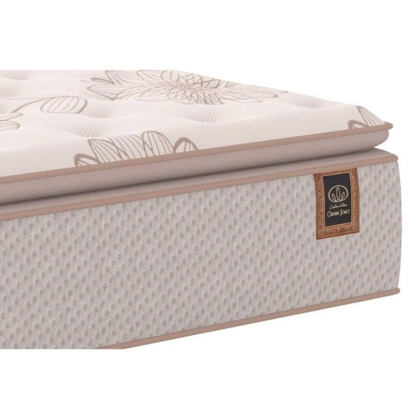 Encontraproduto.com.br - Conjunto Box Baú Casal: Colchão Molas Plumatex Ensacadas - Personalle + Base Crc Courano White(138x188)