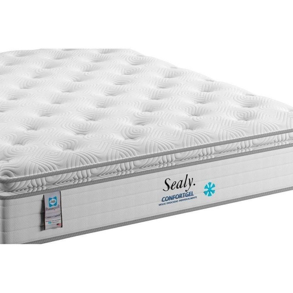 Encontraproduto.com.br - Cama Box Baú Casal: Colchão Molas Plumatex Masterpocket Ensacadas Confortgel + Base White(138X188)