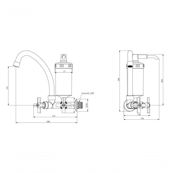 Encontraproduto.com.br - Torneira para Filtro de Parede Forusi Light 1/2 E 3/4 Cromada