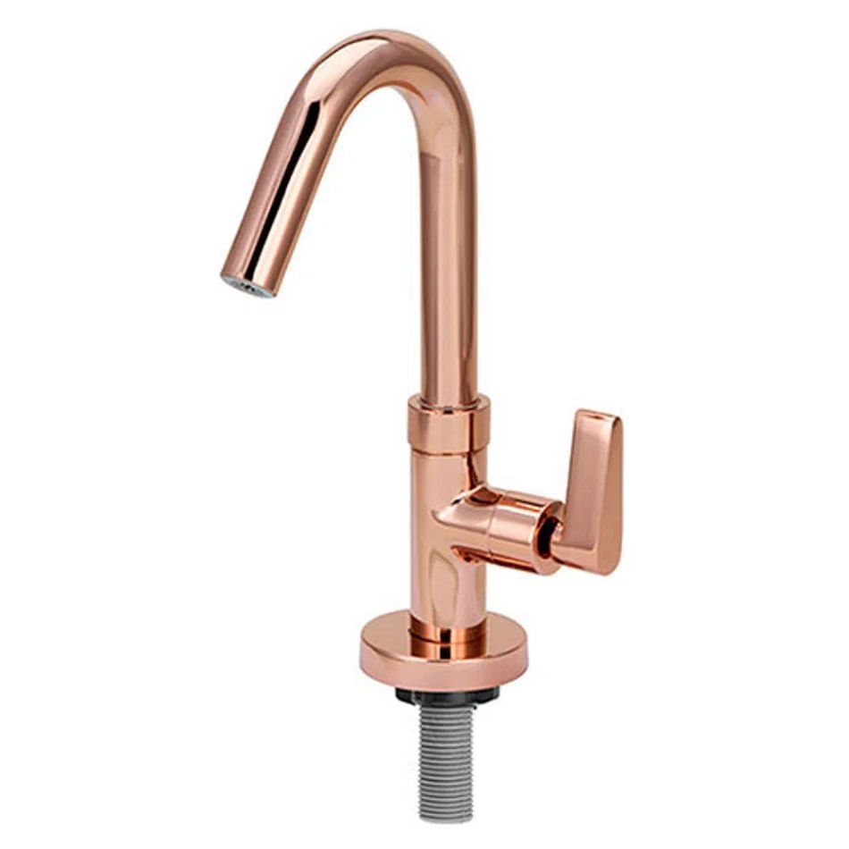 Encontraproduto.com.br - Torneira para Lavatorio Forusi Clock Color Bica Movel 1/4 1/2 Rose Gold Fosco