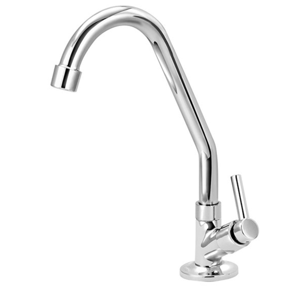 Encontraproduto.com.br - Torneira de Mesa para Cozinha Forusi Bica Móvel 1/4 1/2 Jr C76 Cromada