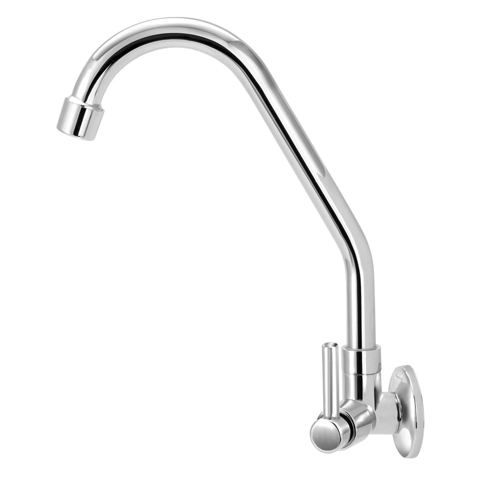 Encontraproduto.com.br - Torneira de Parede para Cozinha Forusi Bica Movel 1/4 1/2X3/4 Jr C76 Cromada