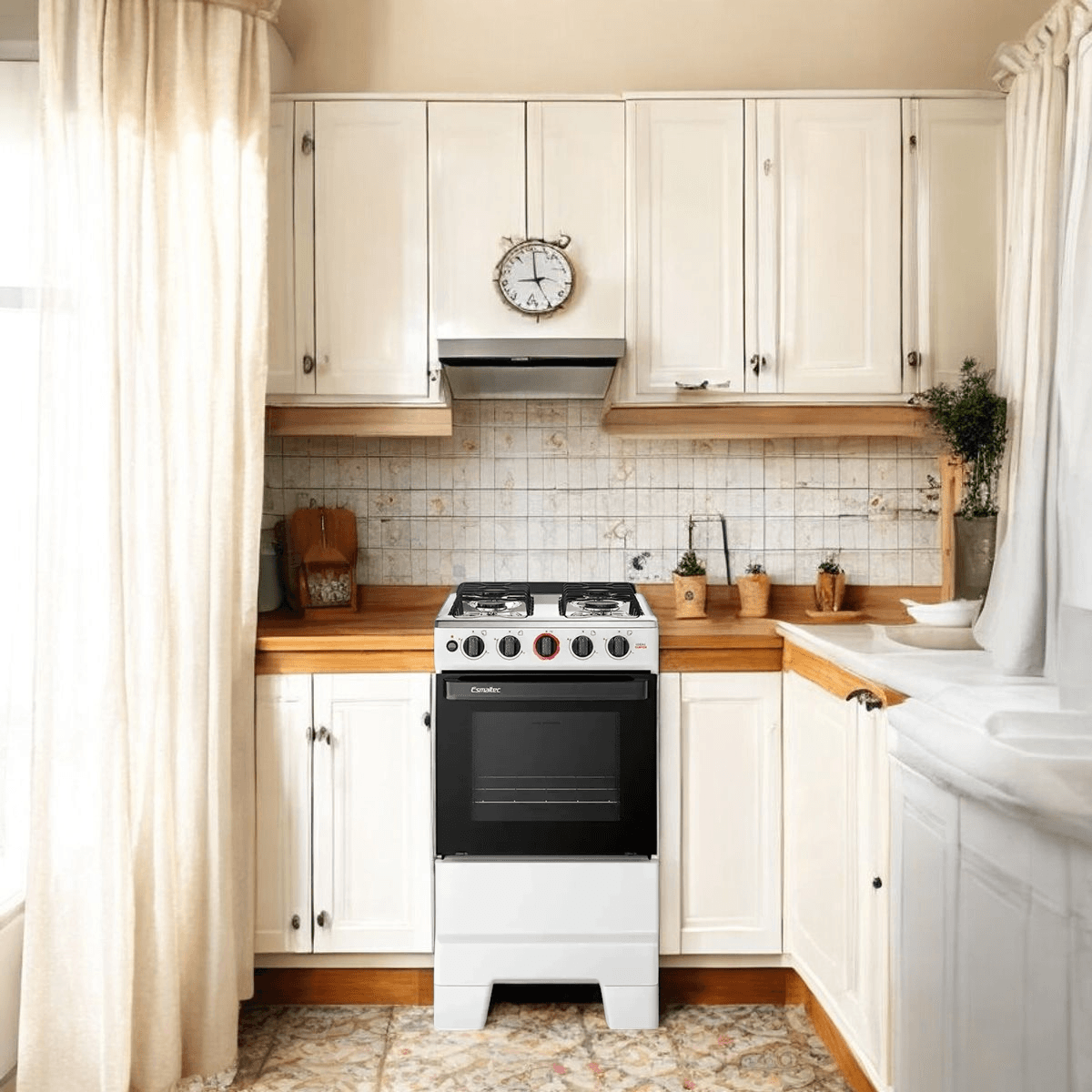 Encontraproduto.com.br - FOGÃO 4 BOCAS ESMALTEC IDEAL SUPER 4121 BRANCO COM ACENDIMENTO AUTOMÁTICO