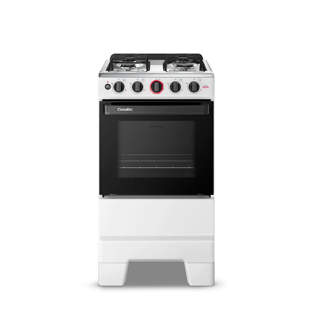 Encontraproduto.com.br - FOGÃO 4 BOCAS ESMALTEC IDEAL SUPER 4121 BRANCO COM ACENDIMENTO AUTOMÁTICO