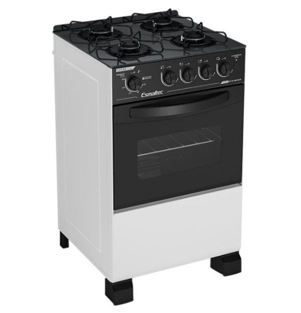 Encontraproduto.com.br - Fogão Esmaltec Caribe Glass 4096 com porta com visor 127V/220V - branco