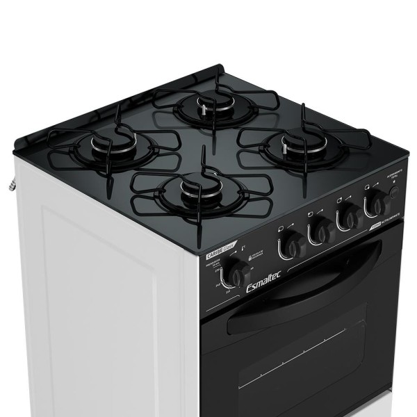 Encontraproduto.com.br - Fogão Esmaltec Caribe Glass 4096 com porta com visor 127V/220V - branco