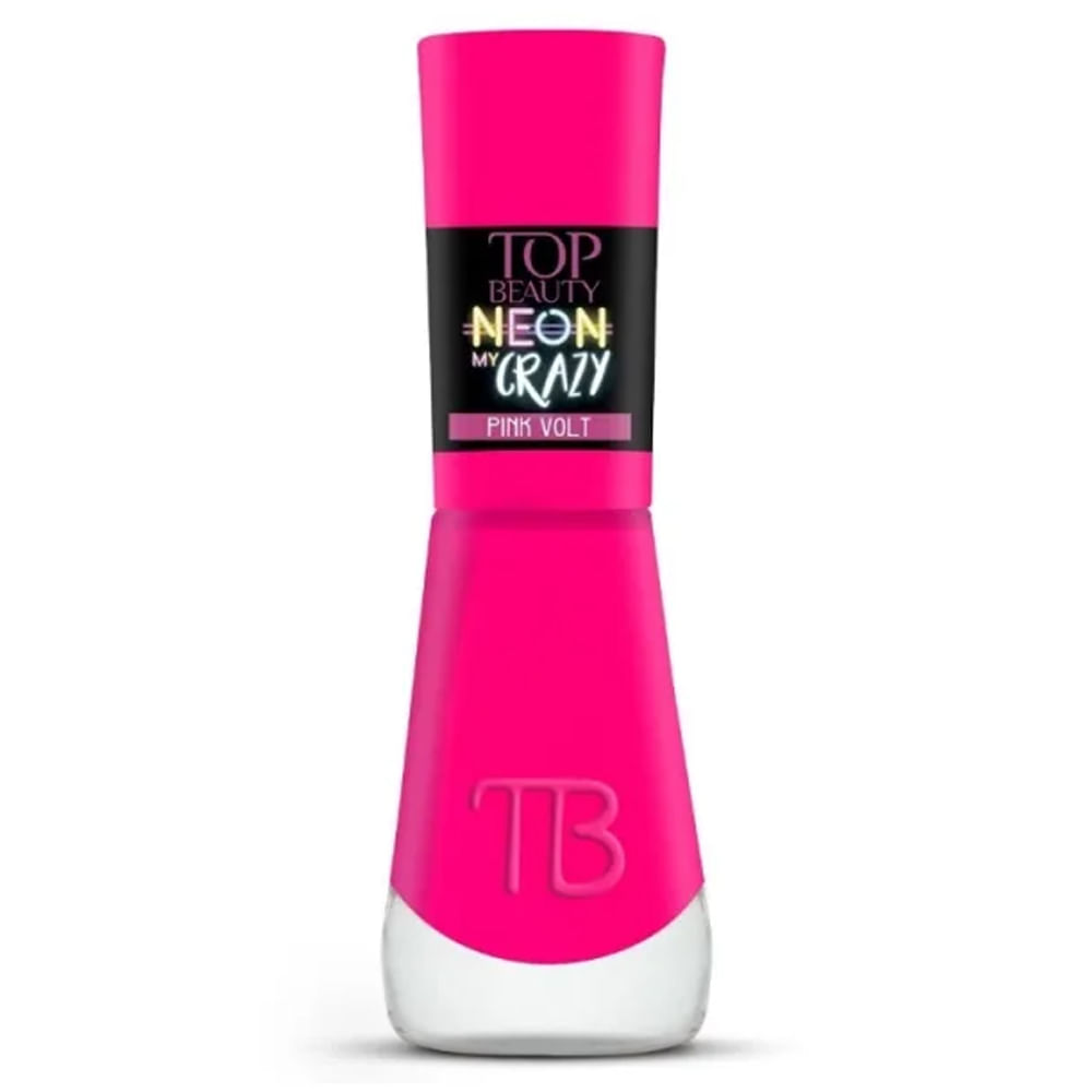 Esmalte Top Beauty Premium Neon My Crazy Pink Volt