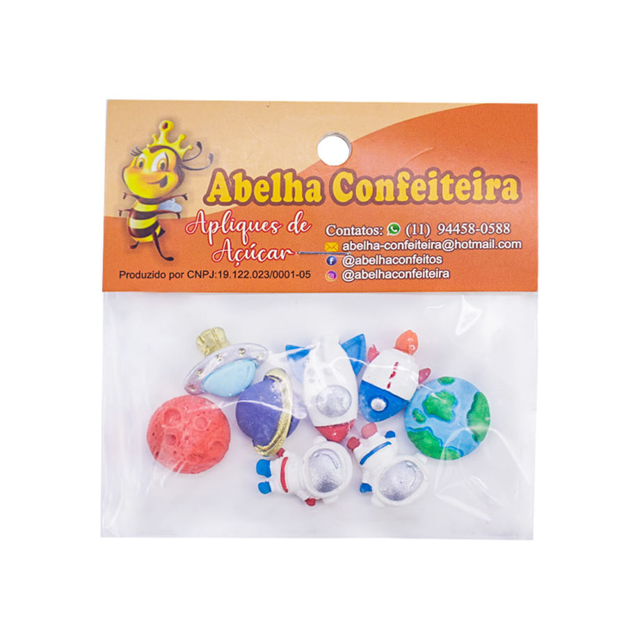 Encontraproduto.com.br - Confeitos de Açúcar Astronauta 8 Unidades ABELHA CONFEITEIRA