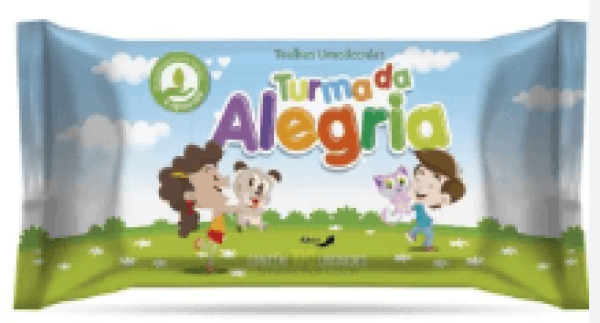 Toalha Umedecida Turma Alegria - Pacote Com 100 Unidades