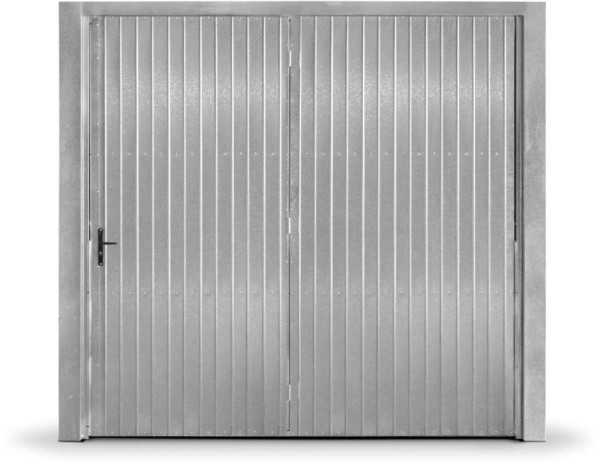 Encontraproduto.com.br - Portão de Aço Maxiaço 0683 260x220cm Galvanizado Esquerda com Porta