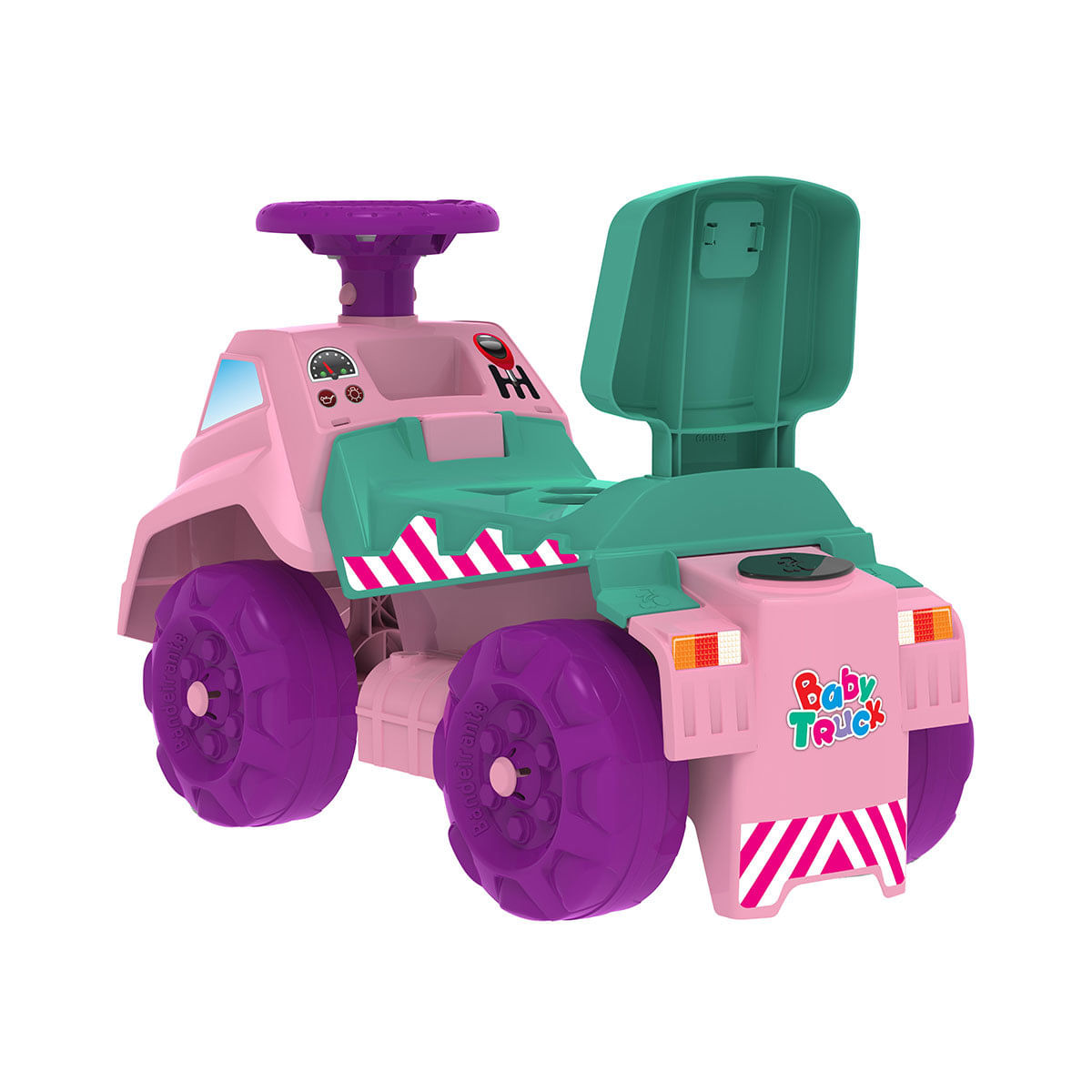 Encontraproduto.com.br - Andador para Bebês Bandeirante Caminhão Rosa Passo a Passo 1037