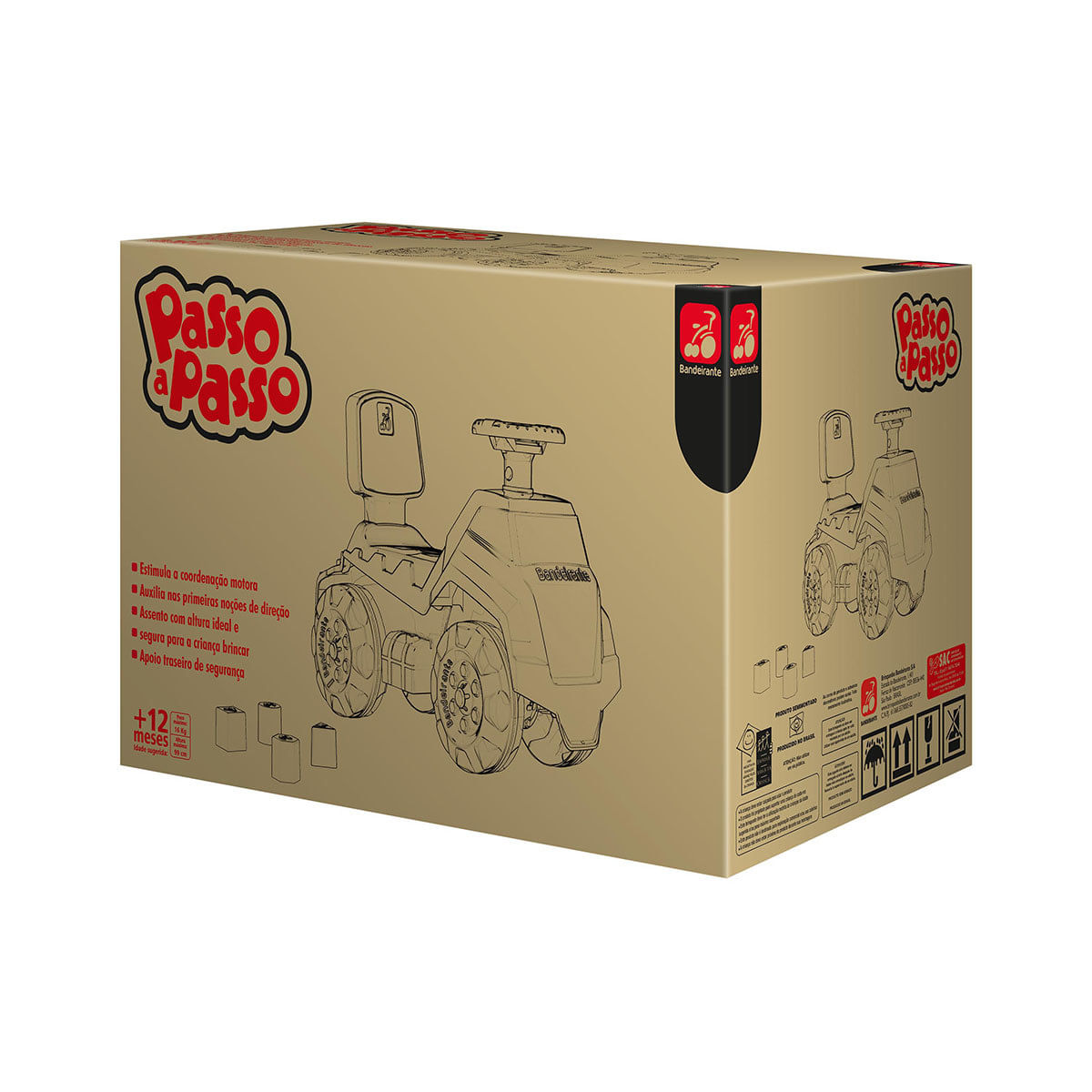 Encontraproduto.com.br - Andador para Bebês Bandeirante Caminhão Rosa Passo a Passo 1037