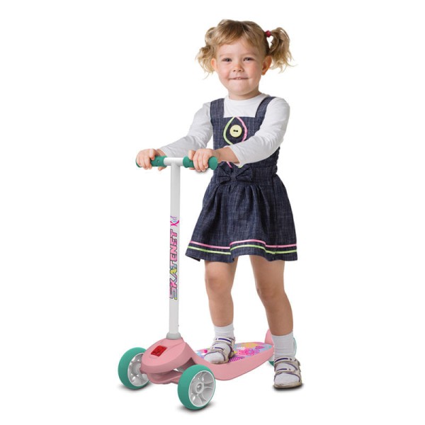 Encontraproduto.com.br - Patinete Skatnet Kid Flower