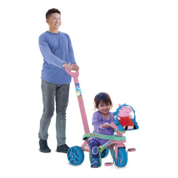 Triciclo Mototico Peppa Pig Passeio e Pedal 3320 Bandeirante