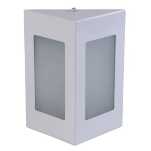 Encontraproduto.com.br - Arandela Triangular 17cm Branco - Metaldomado