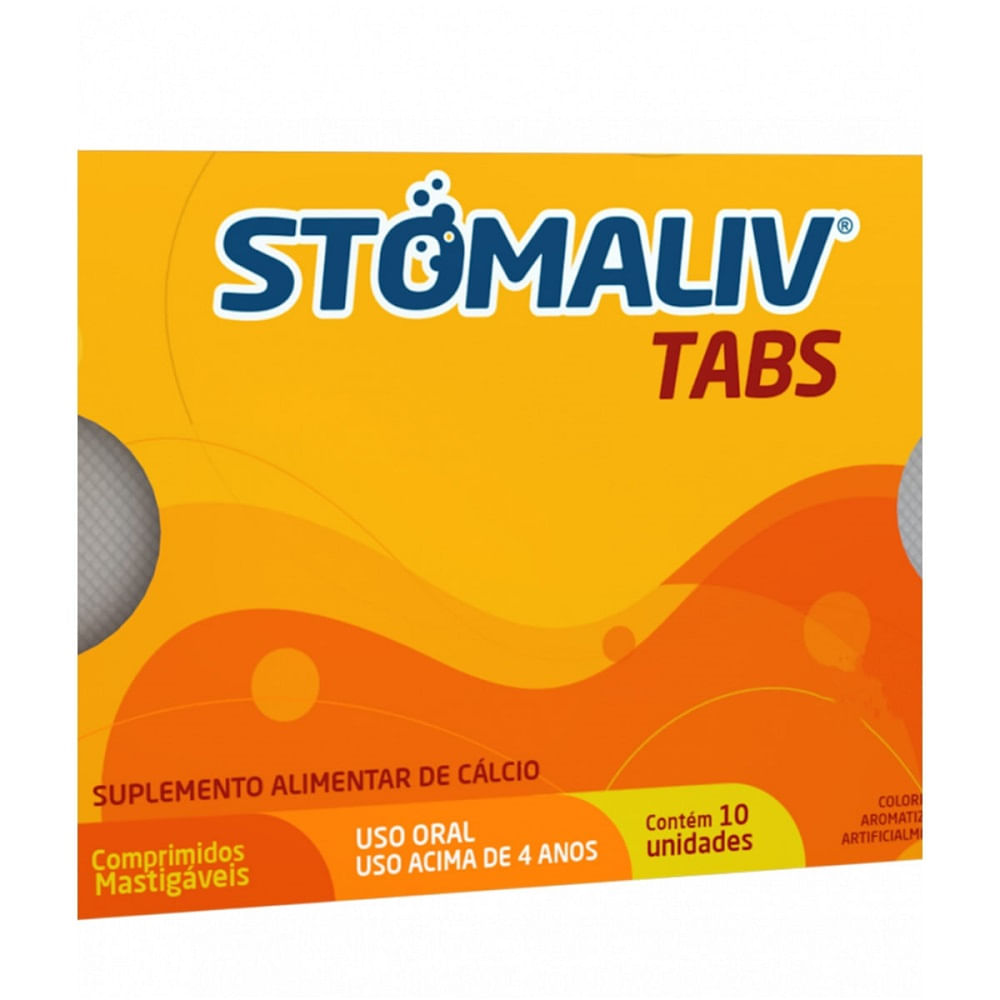 Encontraproduto.com.br - Stomaliv Tabs Laranja 10 Comprimidos