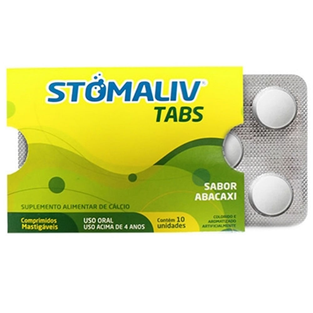 Stomaliv Tabs sabor Abacaxi 10comprimidos mastigáveis
