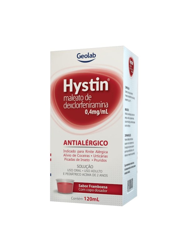Encontraproduto.com.br - Hystin Geolab 0,4mg/ml solução Oral com 120ml