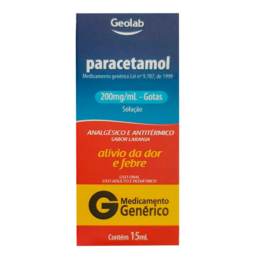 Encontraproduto.com.br - Paracetamol Gotas 200mg/mL 15mL Genérico Geolab