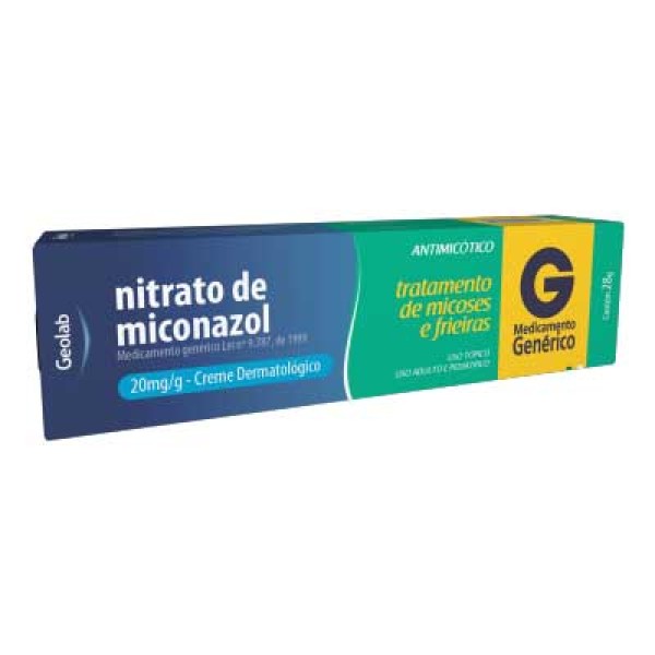 Encontraproduto.com.br - Nitrato de Miconazol Creme Dermatológico Geolab Genérico 28g