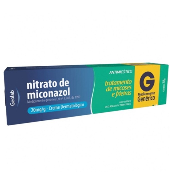 Encontraproduto.com.br - Nitrato de Miconazol Creme Dermatológico Geolab Genérico 28g