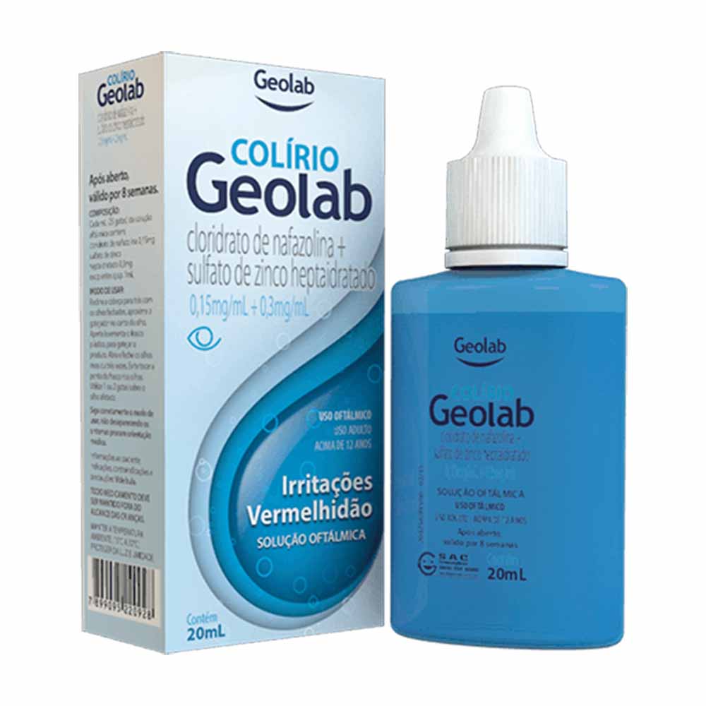 Encontraproduto.com.br - Colírio Geolab 0,15mg/ml+ 0,3mg/ml solução Oftálmica de 20ml
