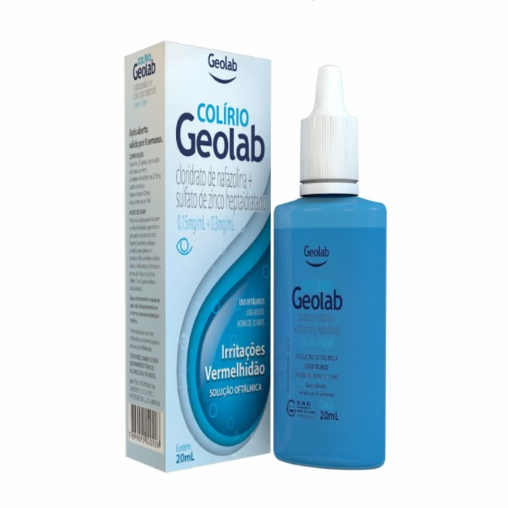 Encontraproduto.com.br - Colírio Geolab 0,15mg/ml+ 0,3mg/ml solução Oftálmica de 20ml
