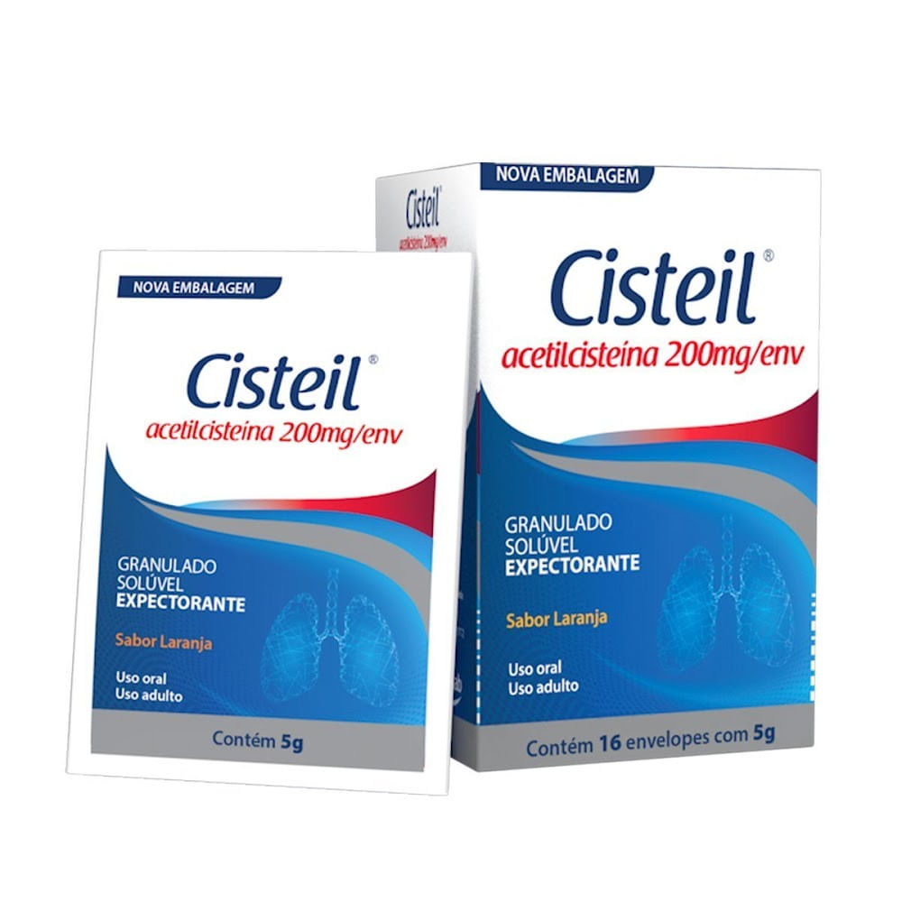 Cisteil Granulado Para Solução Oral 16 Envelopes De 5g