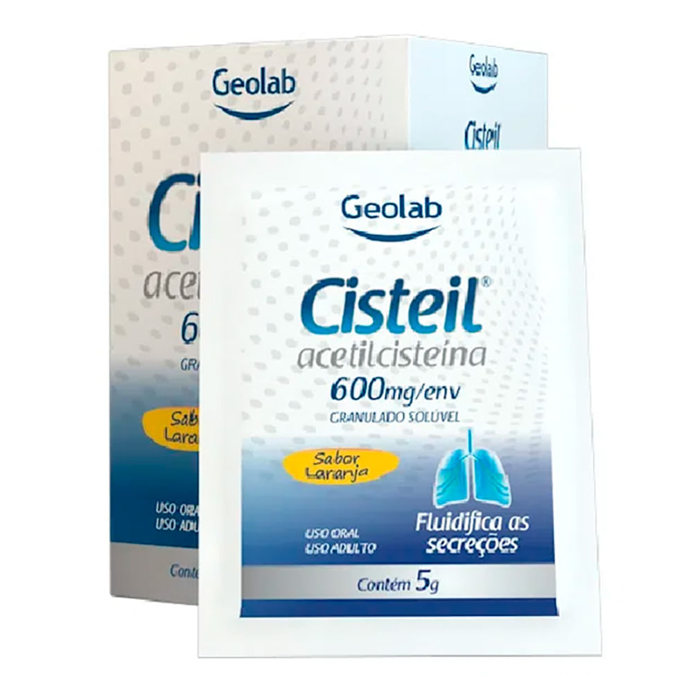 Encontraproduto.com.br - Cisteil 600mg/g 16 envelopes com 5g cada