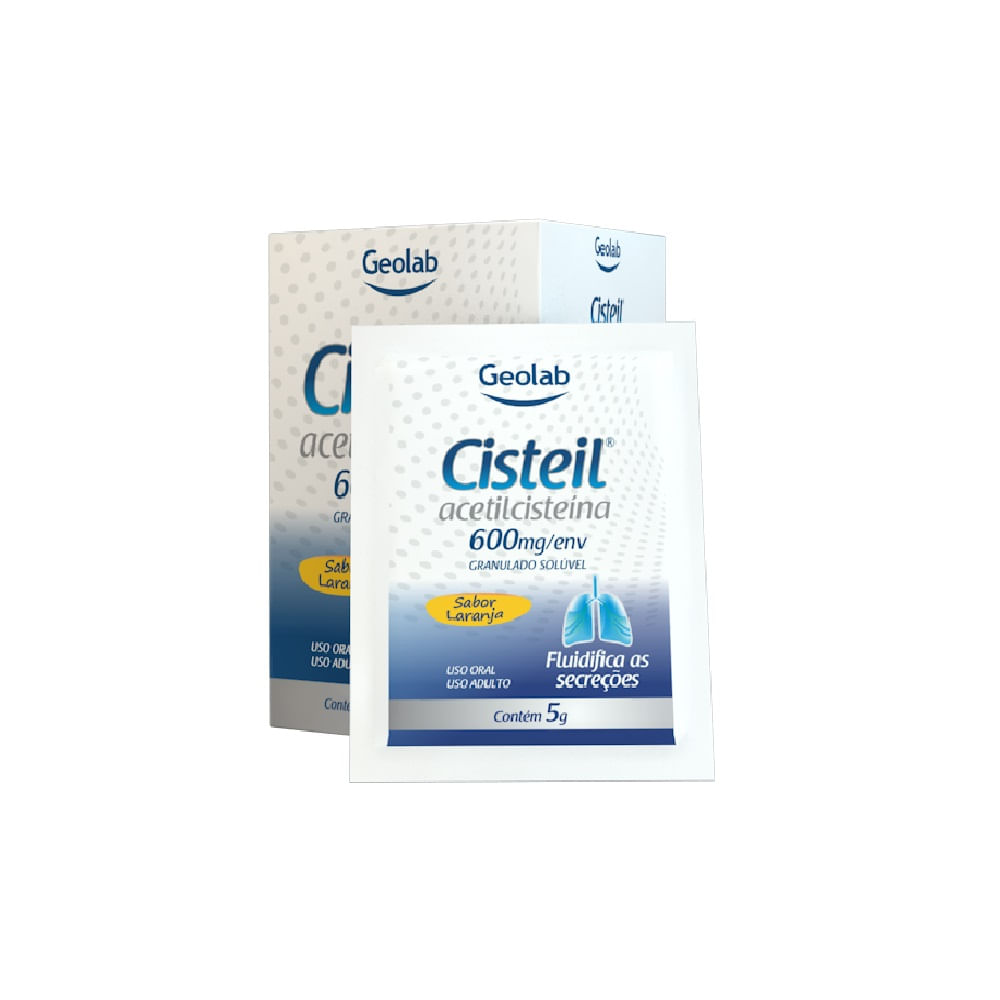 Encontraproduto.com.br - Cisteil 600mg/g 16 envelopes com 5g cada