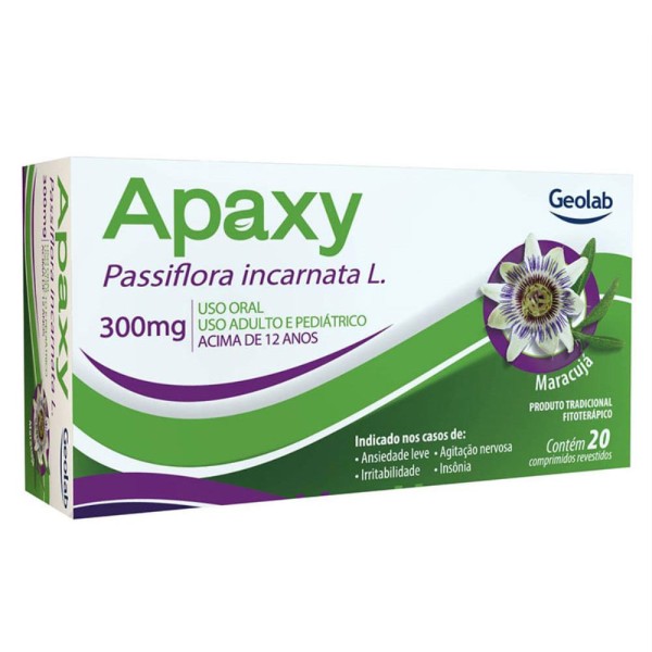 Encontraproduto.com.br - Apaxy Geolab 300mg com 20 comprimidos