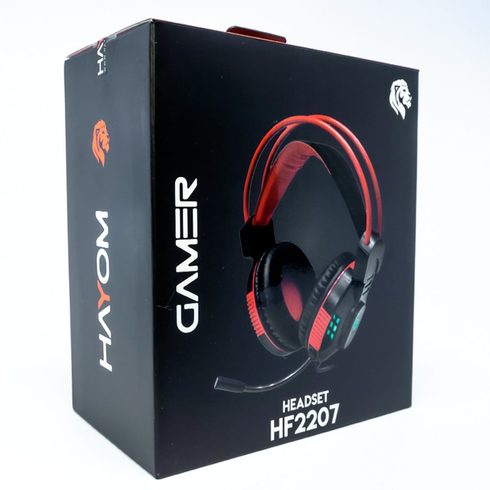 Encontraproduto.com.br - Headset Gamer HAYOM HF2207 LED com fio - PC