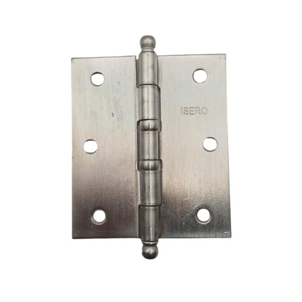Dobradiça Ferro Pino Bola 3 1/2x3 2 Anéis Acetinado Isero