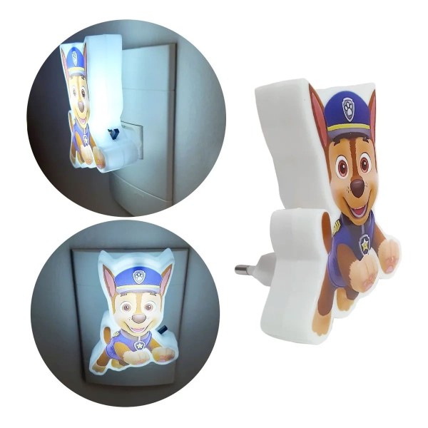 Luz Noturna Led Infantil Bebê Quarto Patrulha Canina Chase