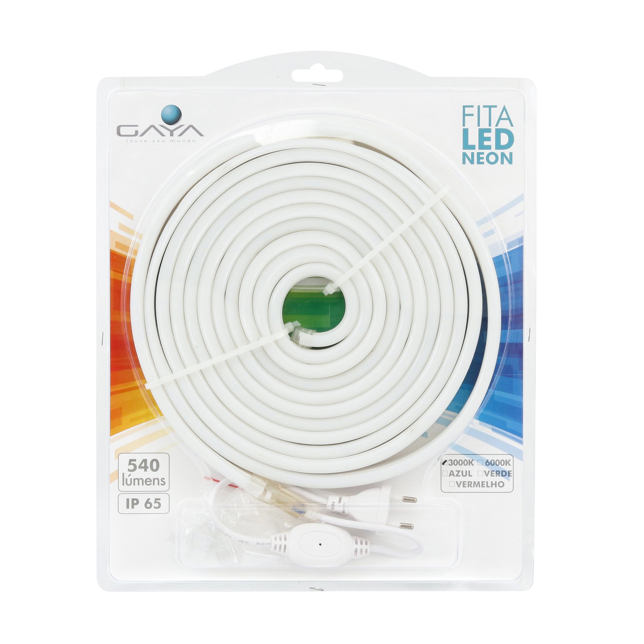 Kit Fita LED 4,8W 220V 3000K 5m 2835 Gaya