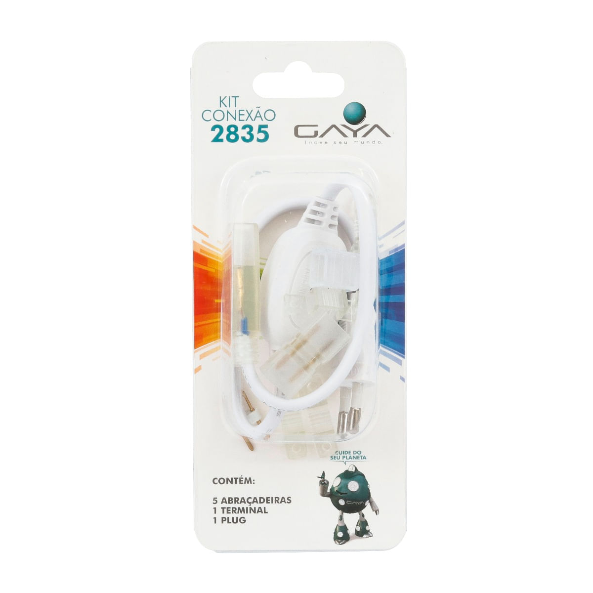 Kit Conector Plug Tomada Cabo Gaya P/ Fita Led 2835 Bivolt