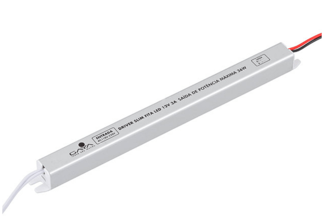 Encontraproduto.com.br - Driver Slim 3A para Fita Led 12V IP20 Gaya