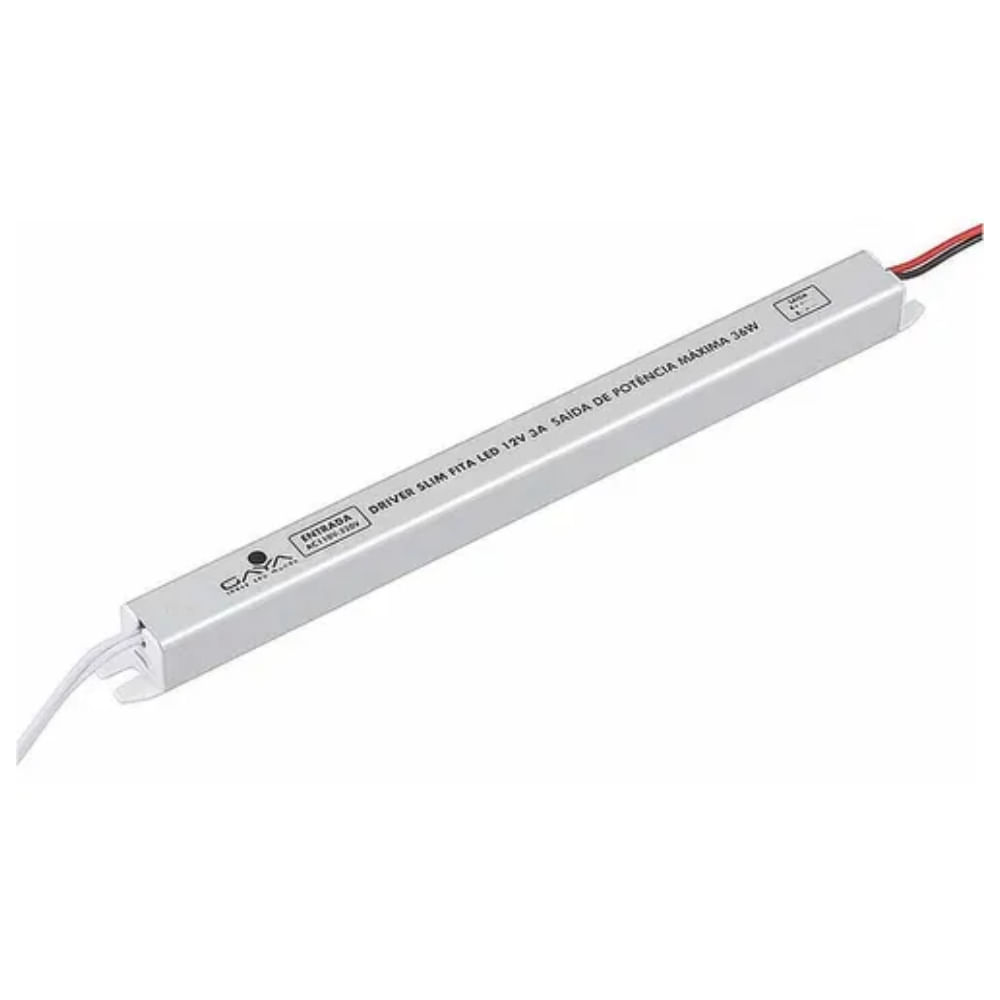 Encontraproduto.com.br - Driver Slim 3A para Fita Led 12V IP20 Gaya
