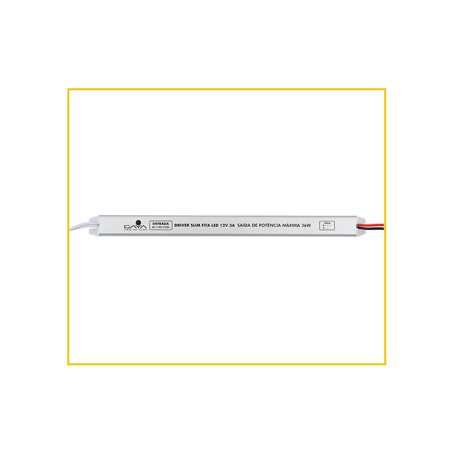 Encontraproduto.com.br - Driver Slim 3A para Fita Led 12V IP20 Gaya