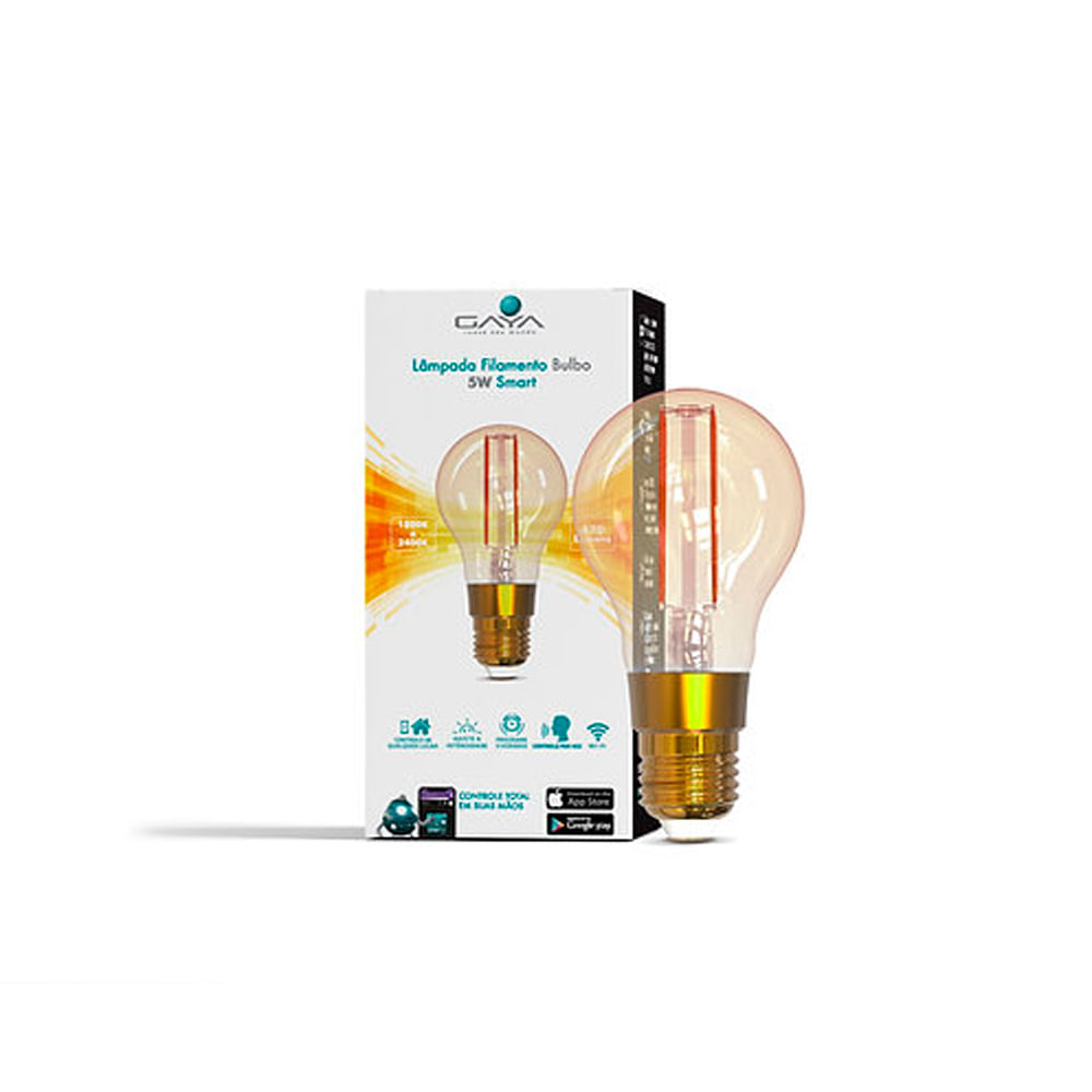 Lâmpada Smart Bulbo 5W 1800 A 2400K Led Gaya 9873 Bivolt