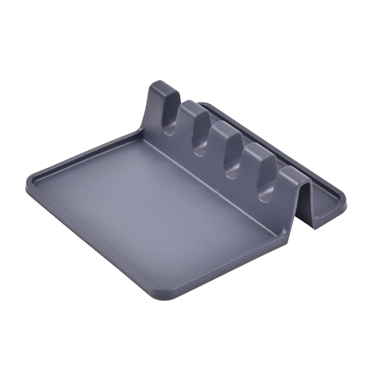 Encontraproduto.com.br - Descanso para Colher de Silicone 13x14,5cm Kenya Cinza