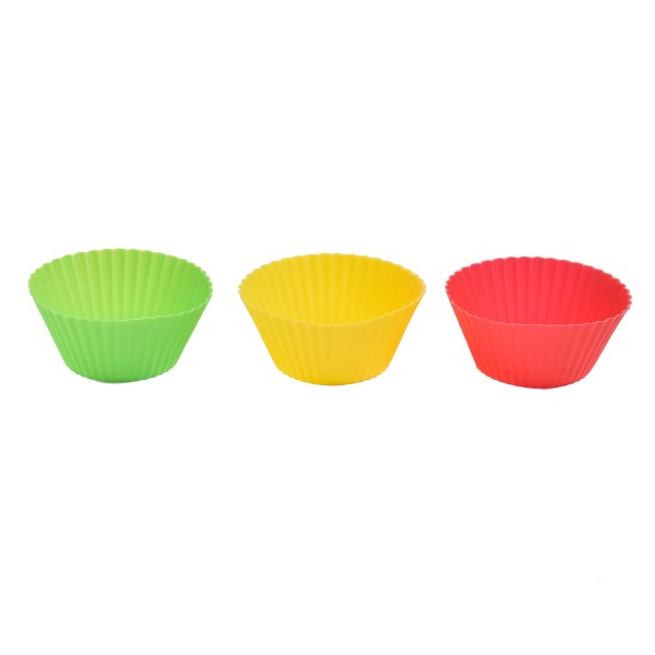 Encontraproduto.com.br - Kit com 12 Formas para Muffin em Silicone Kenya
