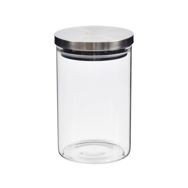 Encontraproduto.com.br - Pote de vidro com tampa em inox Kenya 1 litro incolor